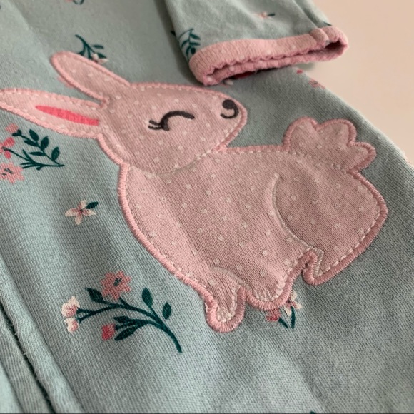 Carter’s bunny two-way zipper sleeper - Picture 3 of 8
